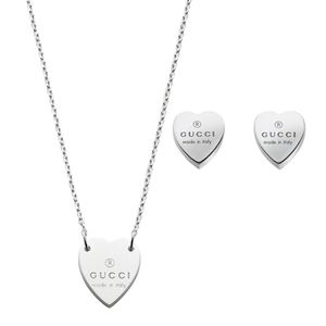 Preview image of Gucci Trademark Necklace 45cm-48cm & Earring Set