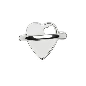 Gucci Trademark Heart Sterling Silver Ring