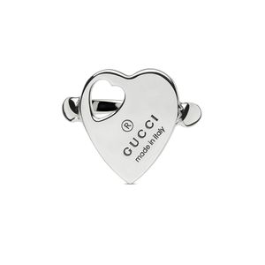 Gucci Trademark Heart Sterling Silver Ring