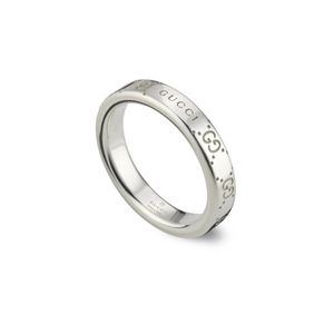 Preview image of GUCCI Signature GG 4mm Sterling Silver Ring