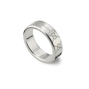 Preview image of GUCCI Signature GG 6mm Sterling Silver Ring