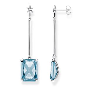 Thomas Sabo Sterling Silver Blue Stone with Star Drop Earrings