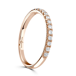 Preview image of 9ct Rose Gold Court Diamond 0.20ct Set Ladies Eternity Ring
