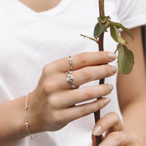 Hot Diamonds Tender Statement White Topaz Ring