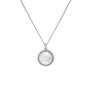 Preview image of Hot Diamonds Mother of Pearl Circle Silver Necklace 
