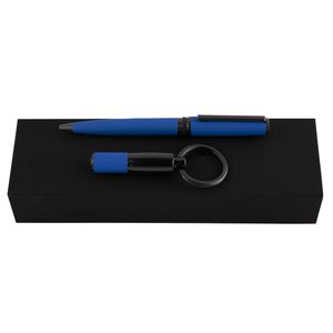 Preview image of Hugo Boss Gear Matrix Blue Ballpoint Pen and Keyring Set 