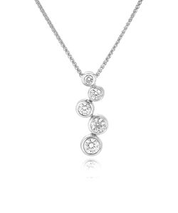 Preview image of 18CT WHITE GOLD DIAMOND .65 BUBBLE PENDANT