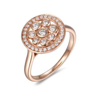Preview image of 18CT ROSE GOLD DIAMOND .37 ROUND BUBBLE RING