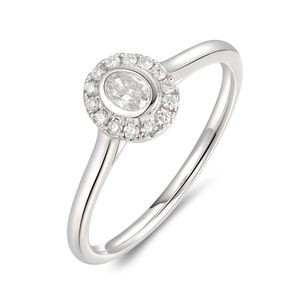 Preview image of PLATINUM OVAL DIAMOND .26 OVAL HALO RING