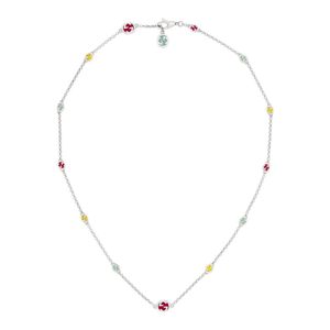 Preview image of Gucci Interlocking Multicolour Enamel Necklace 42cm-45cm