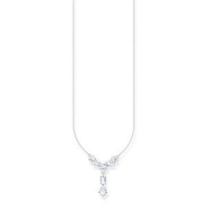 Thomas Sabo Zirconia Y-Shape Silver Necklace