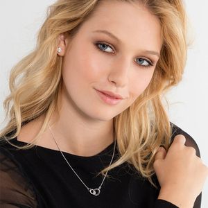 Thomas Sabo Together Forever Silver Necklace & Earrings Gift Set