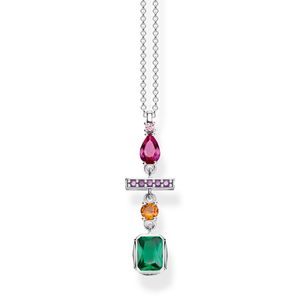 Preview image of Thomas Sabo Sterling Silver Multi Colour Stone Dropper Pendant