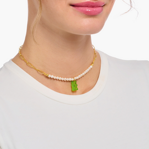 Thomas Sabo x Haribo Gummy Bear Green Pearl Necklace Peter Jackson