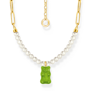 Preview image of Thomas Sabo x Haribo My GoldBear Green Bear Pearl Gold Necklace 