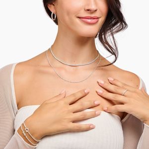 Thomas Sabo Silver Cubic Zirconia Tennis Necklace 