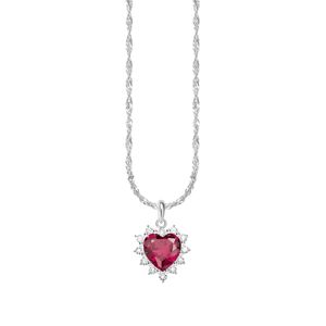 Preview image of Thomas Sabo Romance Red Cubic Zirconia Heart Necklace