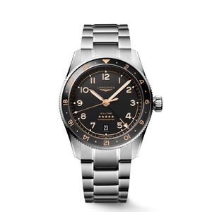Preview image of Longines Spirit Zulu Time 39mm Steel Black Automatic Bracelet Watch