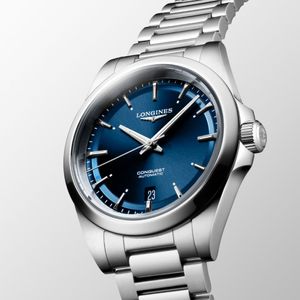 Preview image of Longines Conquest 38mm Blue Steel Automatic Bracelet Watch