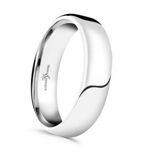 Preview image of Platinum 5mm Softened Flat Court Gents Wedding Ring