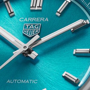 Preview image of TAG Heuer Carrera 36mm Steel Turquoise Calibre 7 Bracelet Watch