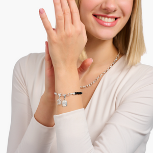 Thomas Sabo Zirconia Gemini Zodiac Sign Silver Charm 