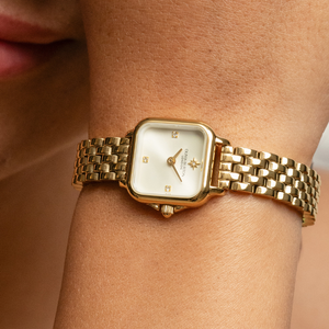 Olivia Burton Mini Grosvenor 20mm Ivory Dial Bracelet Watch 
