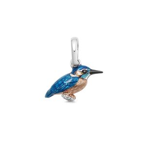 Preview image of Links of London 18kt Rose Gold Vermeil, Sterling Silver & Enamel Kingfisher Charm