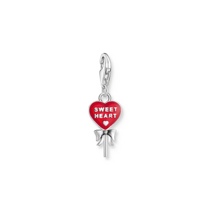 Preview image of Thomas Sabo Red Lollipop Heart Silver Charm 