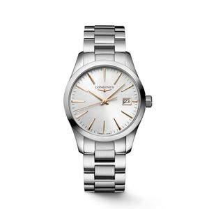 Preview image of Longines Conquest Classic 34mm Steel Silver Quartz Bracelet Watch