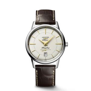 Preview image of Longines Flagship Heritage Automatic Mens Brown Strap Watch