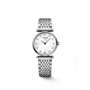 Preview image of La Grande Classique de Longines 24mm Steel Mother of Pearl Diamond Quartz Bracelet Watch