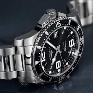Longines HydroConquest 41mm Steel Black Automatic Bracelet Watch