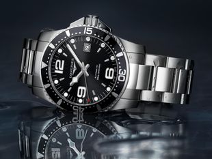 Longines HydroConquest 41mm Steel Black Automatic Bracelet Watch