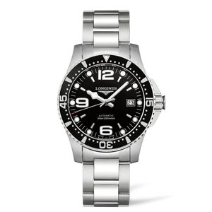 Longines HydroConquest 41mm Steel Black Automatic Bracelet Watch