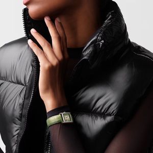 Preview image of Longines Mini DolceVita Steel Green Quartz Diamond Leather Watch