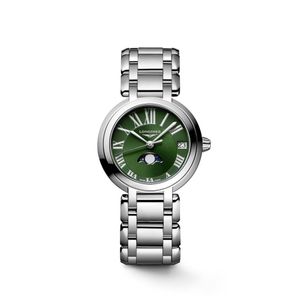 Preview image of Longines PrimaLuna 30.50mm Steel Green Quartz Bracelet Watch