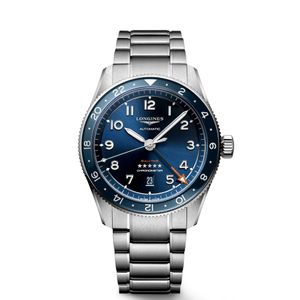Preview image of Longines Spirit Zulu Time 42mm Steel Blue Automatic Bracelet Watch