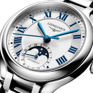 Preview image of Longines Primaluna Moonphase 34mm Silver Automatic Bracelet Watch
