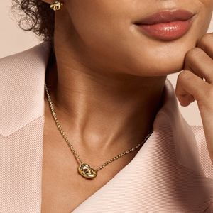 Preview image of Olivia Burton Lover's Knot Gold Plated Necklace & Earrings Gift Set