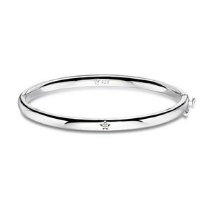 Preview image of Little Star Xandra Diamond Silver Baby Bangle