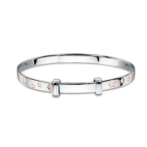 Preview image of Little Star Jessica Rose Gold Star Baby Bangle