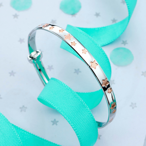 Little Star Jessica Rose Gold Star Baby Bangle