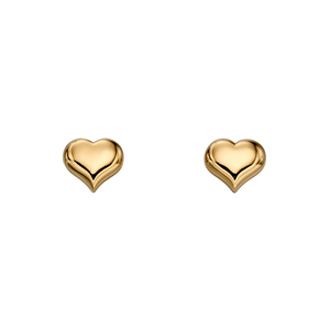 Preview image of  Little Star Aria Gold Plated Heart Stud Earrings