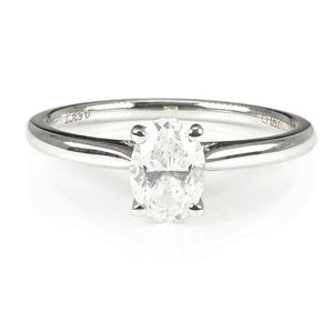 Preview image of 18ct White Gold 0.53ct Oval Cut Diamond Solitaire