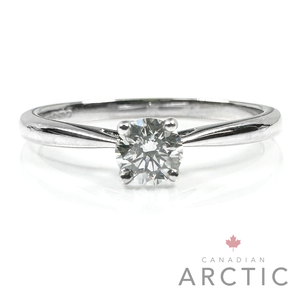 Preview image of 18ct White Gold 0.24ct Canadian Arctic Round Brilliant Diamond 4 Claw Solitaire 