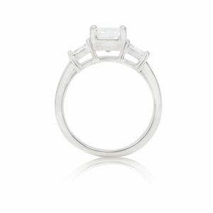 'Miracle on 34th Street' Platinum 1.98ct Emerald Cut Diamond Shoulder Set Solitaire