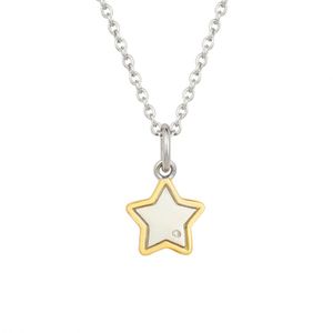 Preview image of D for Diamond Star Silver & Gold Plated Necklace