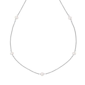 Preview image of D For Diamond Freshwater Pearl Silver Necklace