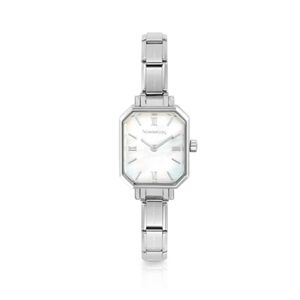 Preview image of Nominations Composable Paris Rectangular 2.3mm Mother Of Pearl Steel Quartz Watch 